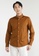 GAP brown Untucked Stretch Poplin Shirt 03263AA03B666AGS_1
