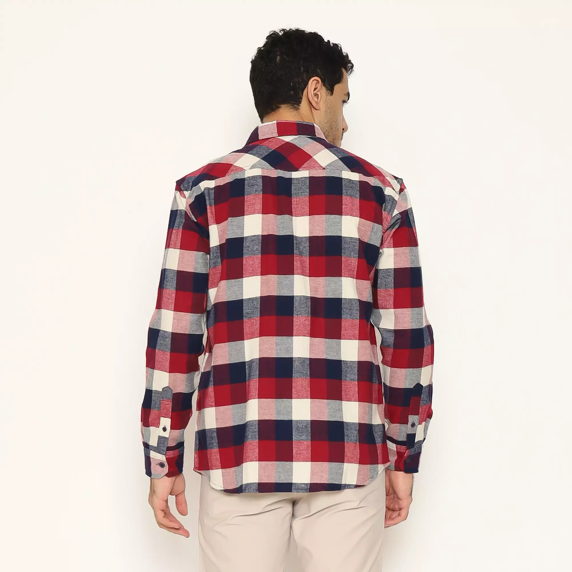 AMK Kemeja Pria Flannel Lengan Panjang SHF AKIRA L/S Maroon