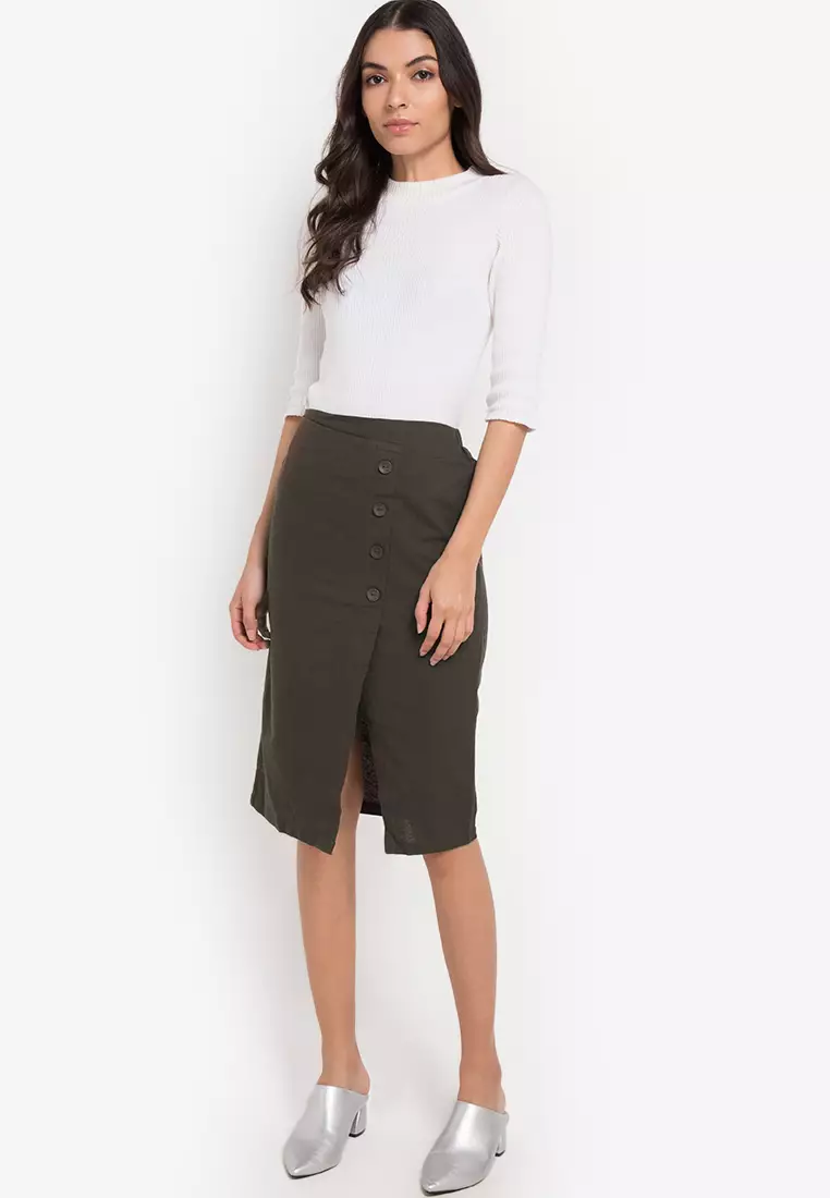 Jual LOGO JEANS Rok Midi Wanita Naomi Coffee Original 2025 | ZALORA ...