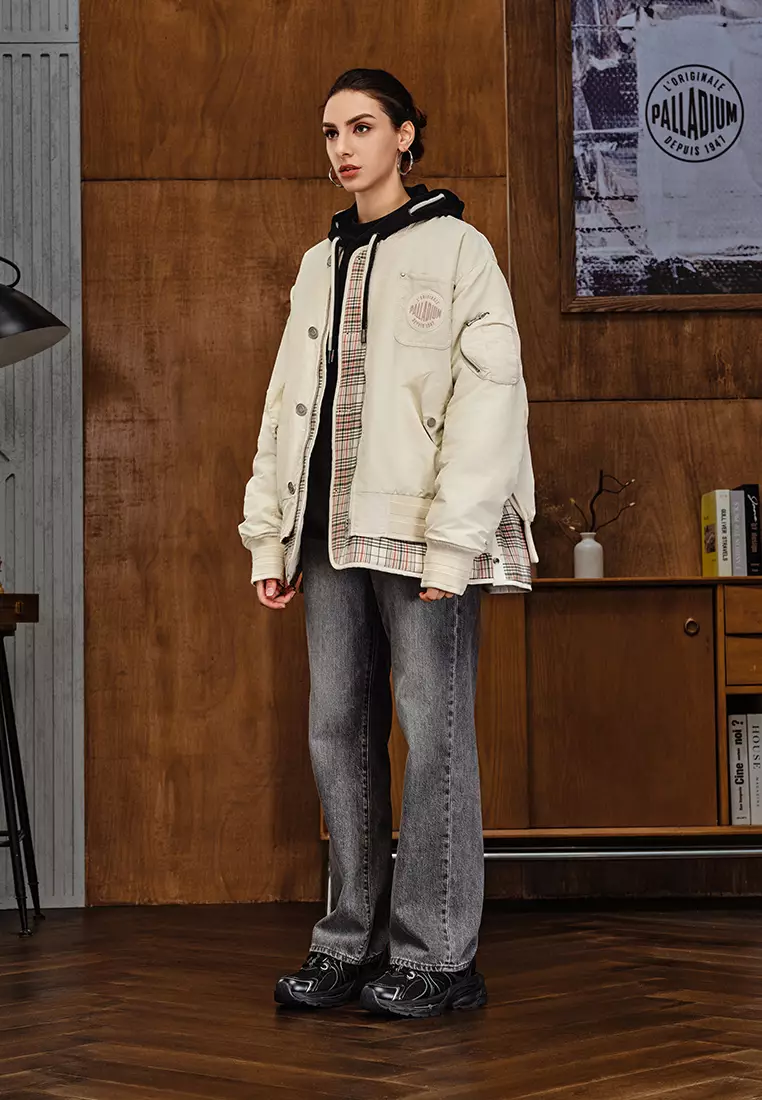 男裝 PALLADIUM LOGO 假兩件飛行員外套