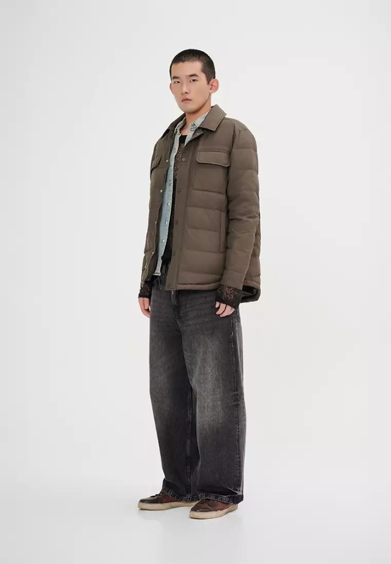 Men's Unique Fusion Shirt Light Down Jacket