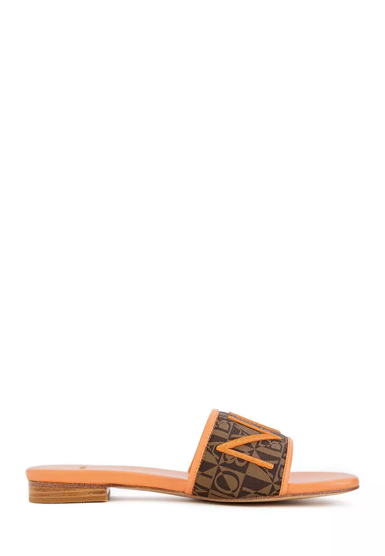 Discount on Bonia  shoes - SKU: Orange Mare Monogram Slide Sandals
