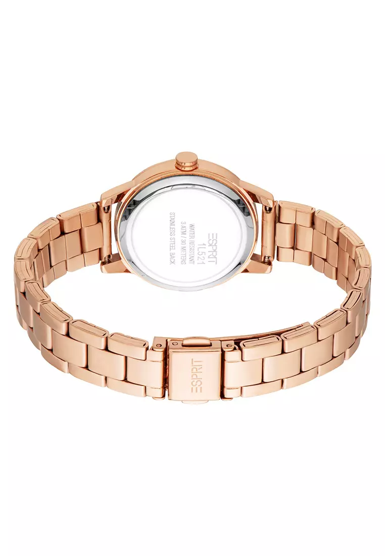 Esprit Nora Rose Gold Stainless Steel Analog Quartz Watch For Women ES1L521M0035
