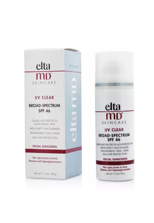 Eltamd - Uv Clear Facial Sunscreen Spf 46 - For Skin Types Prone To Acne, Rosacea & Hyperpigmentation 48g/1.7oz