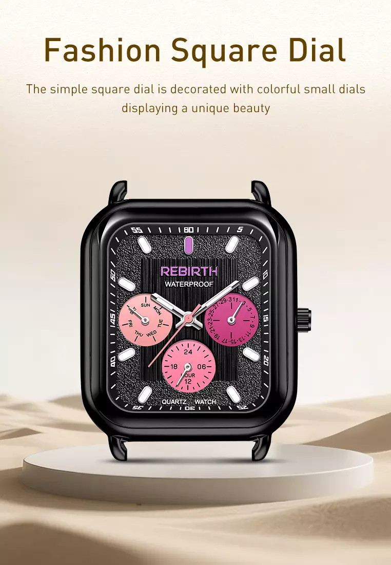 Jam Tangan Wanita Anti Air Korea Elegan Kemewahan Original Tali Silikon Jam Tangan Cewek Original black