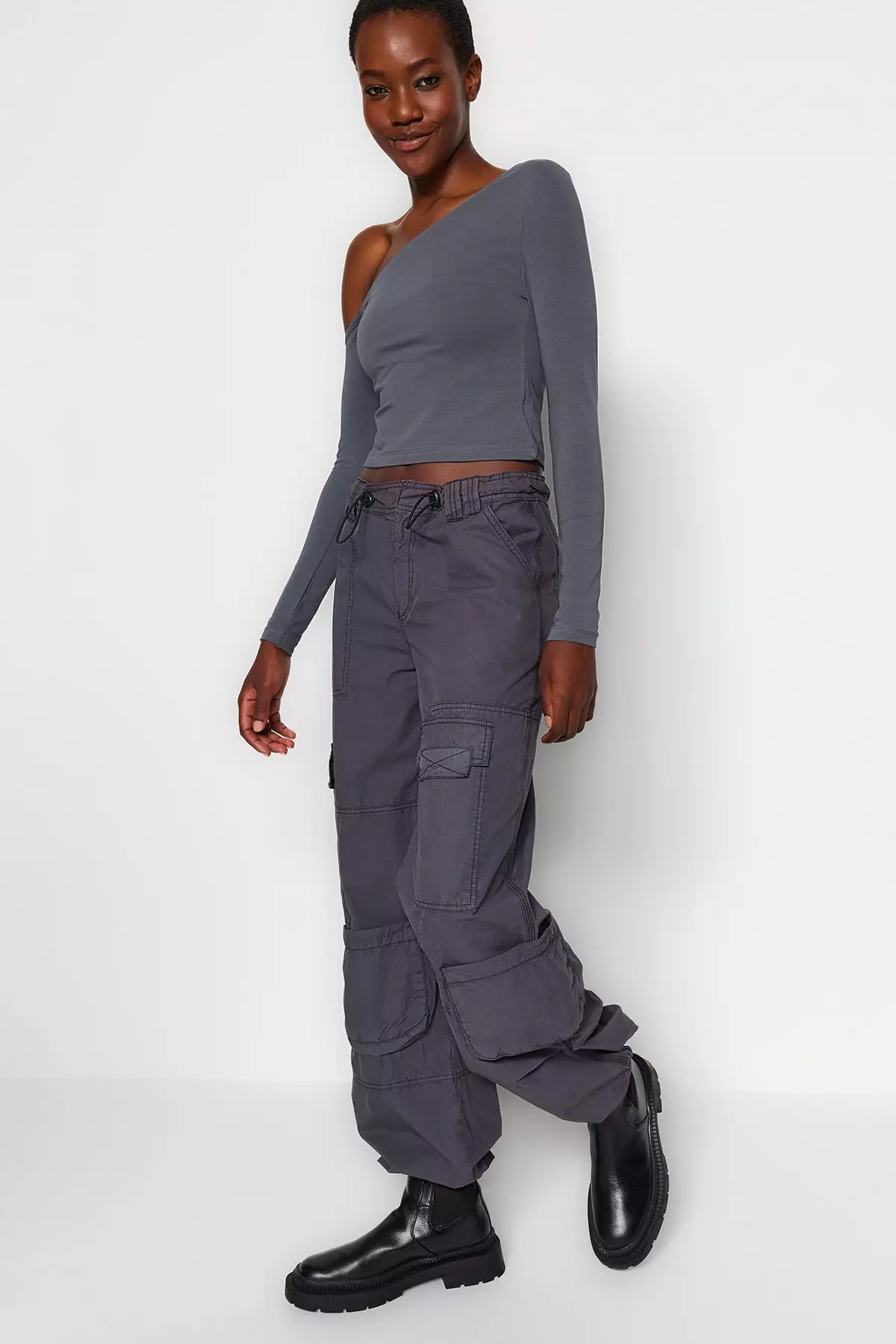 Asymmetrical Fitted Crop Top