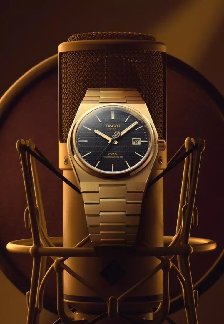 Tissot PRX Powermatic 80 40mm Damian Lillard Special Edition Gold PVD Stainless Steel Band Automatic T1374073305100