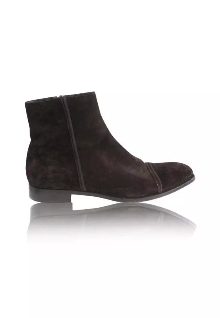 prada brown leather boots