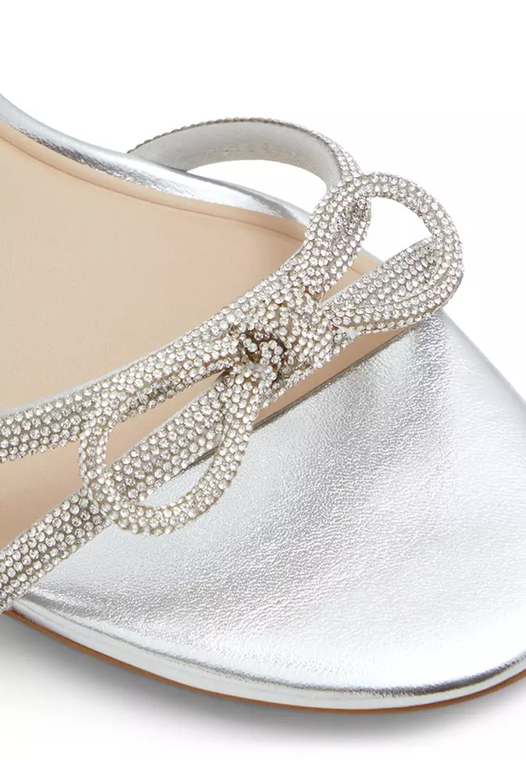 Bouclette Ankle Strap Block Heels