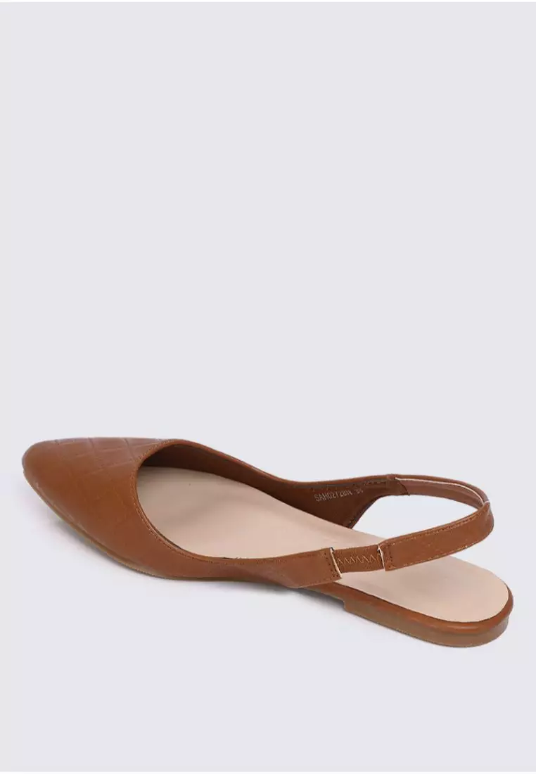 My Ballerine - Kate Quilted Comfy Ballerina In Brown