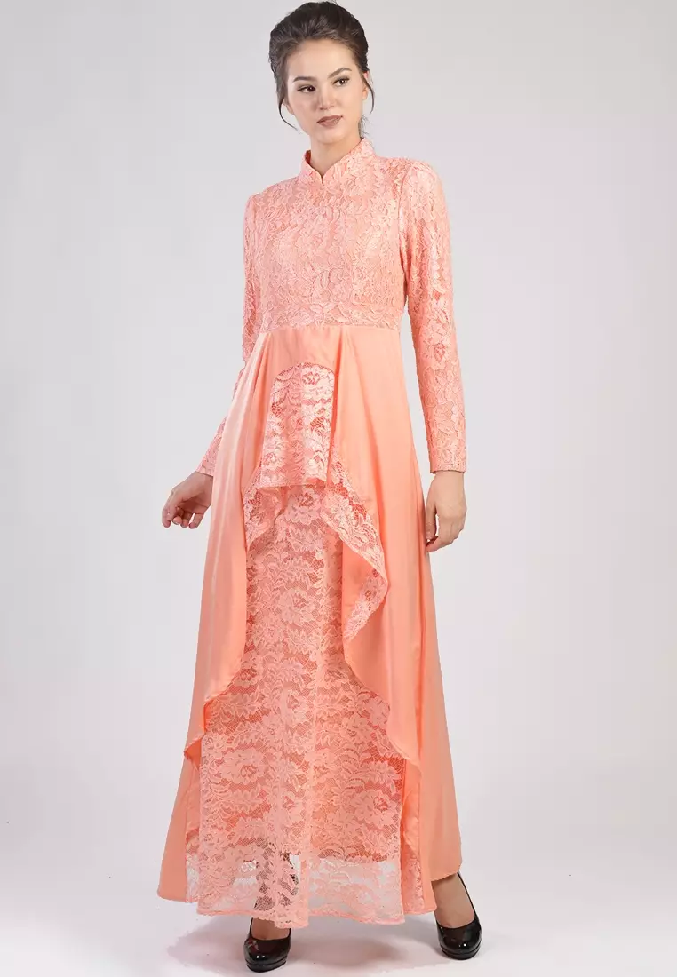 Zetaa Gamis Brokat Satin