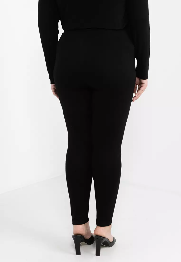 plus size black and white leggings