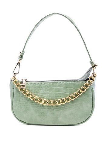 green sling bag