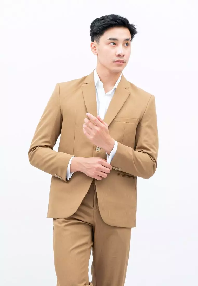 Houseofcuff Jas Set Celana Formal Blazer Mocca Formal Pria Jas Nikah