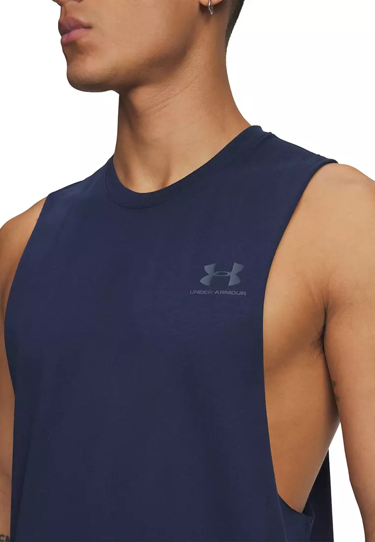 Left Chest Cut-Off Tank Top