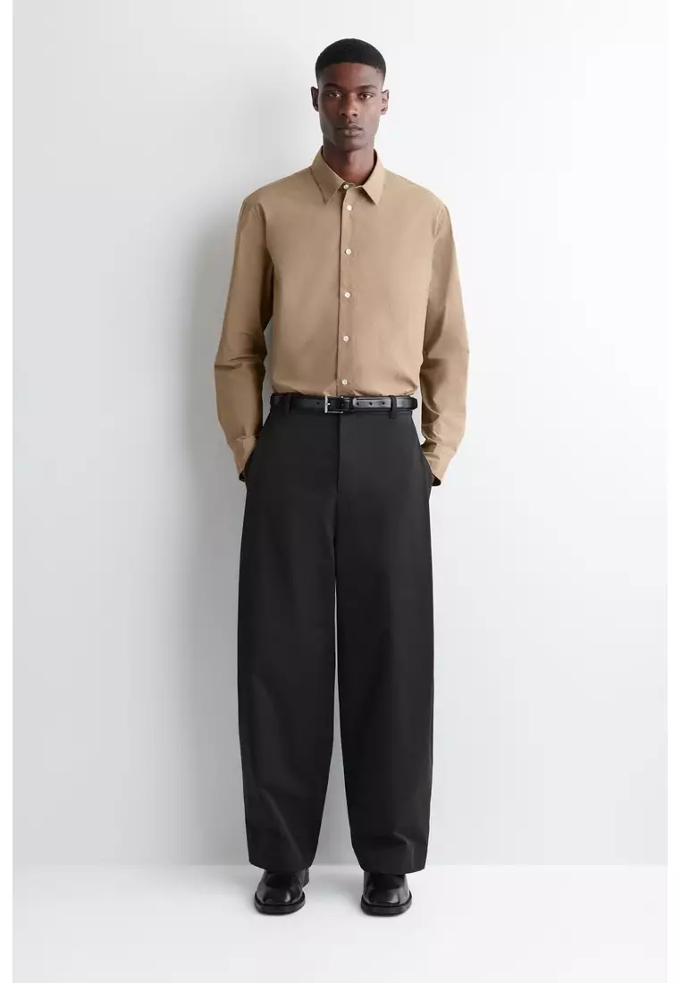 RELAXED PIMA COTTON-POPLIN SHIRT