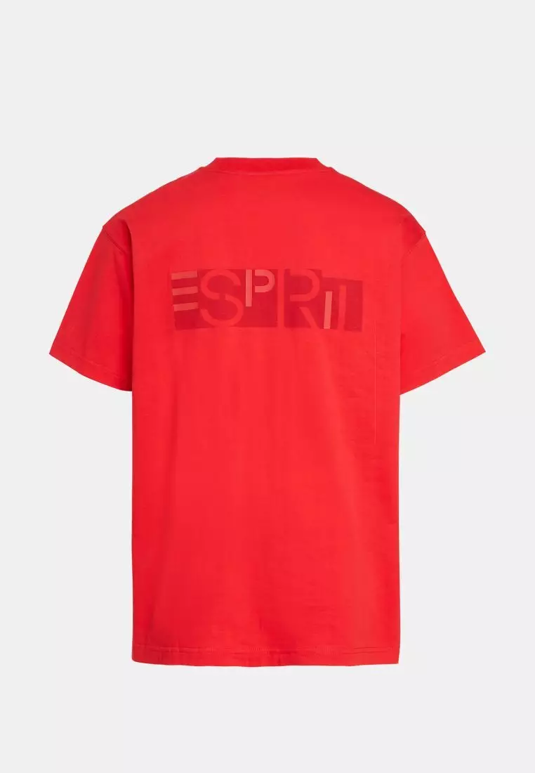 ESPRIT - Pima cotton slim fit t-shirt at our online shop