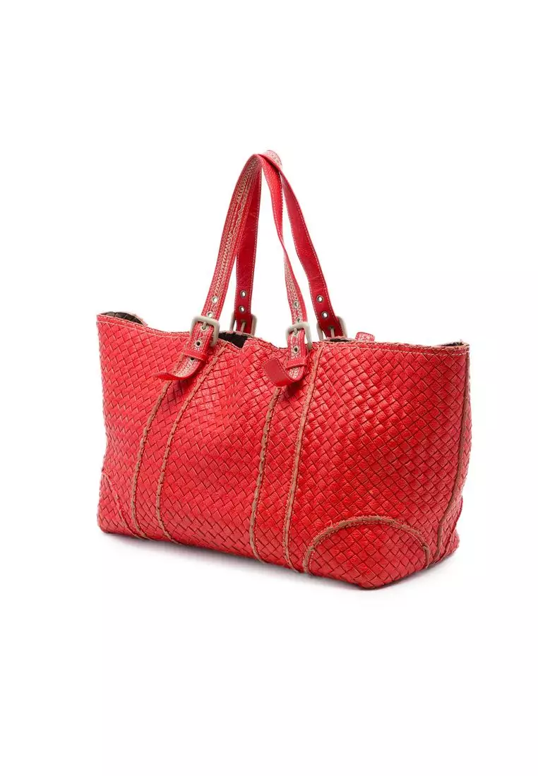 Pre-Loved Bottega Veneta Xl Nappa Intrecciato Stitch Tote