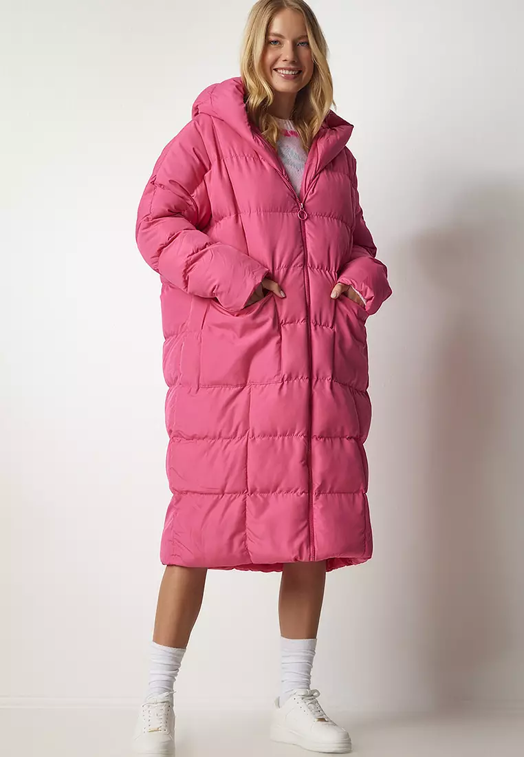 Hooded Long Inflatable Coat