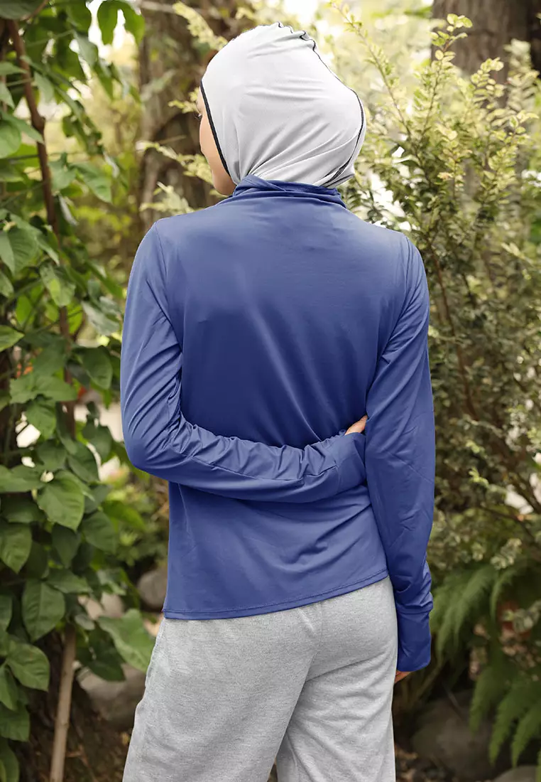 Zelena - Haya Inner Thumbhole Dry Fit | Kaos Olahraga Polos - Magnetic - L