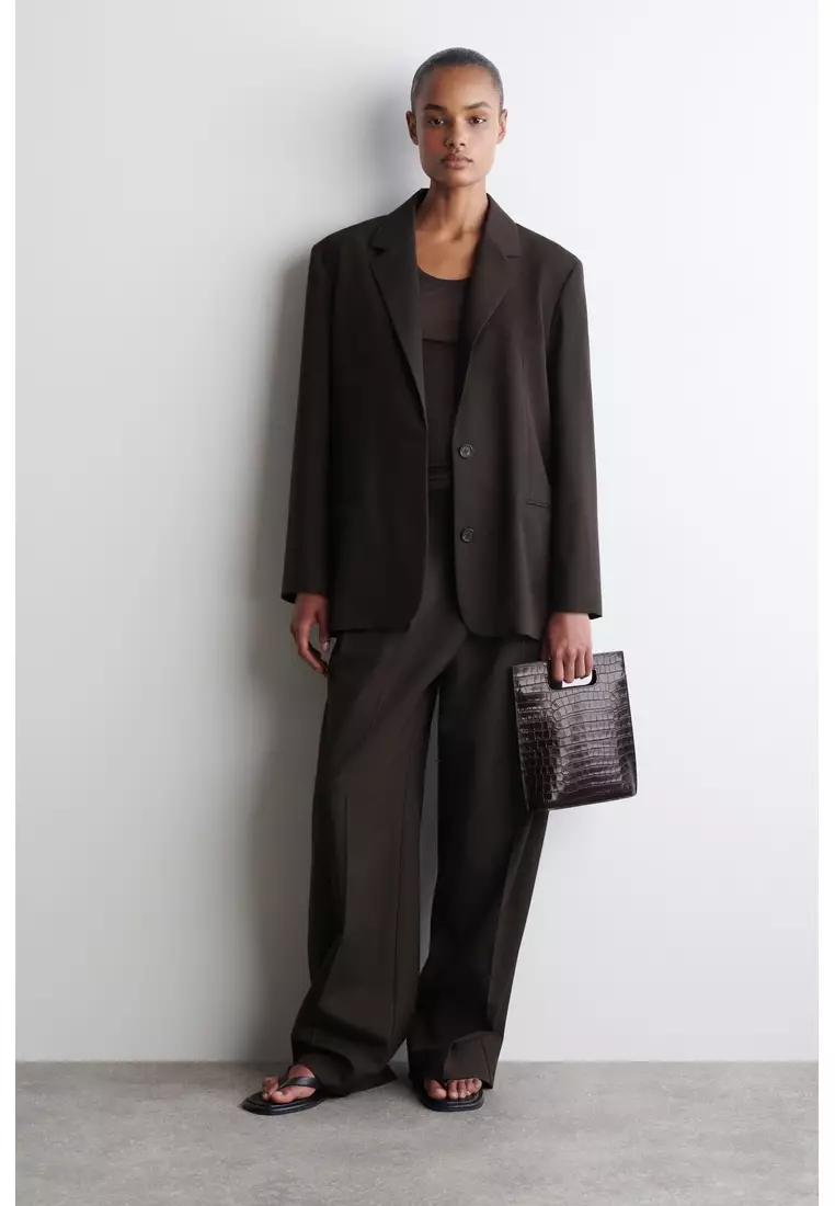 FOLIO MINI BAG - CROC-EMBOSSED LEATHER