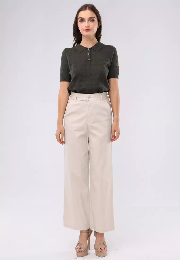 Colored Wide Leg Pants Ladies