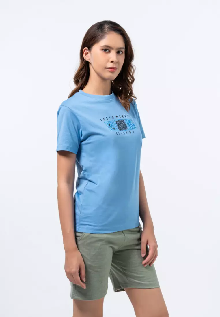 WOMEN'S COTTON LIFESTYLE SHORT SLEEVE LOOSE CUT T-SHIRT