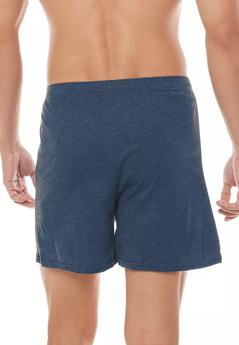  Premium Cotton Inside Garter Boxer Shorts Carib - Denim (Single Pack)