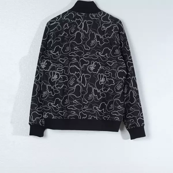 Jaket BAPE CAMOUFLAGE GREY WHITE BLACK ZIP TRACK JACKET 100% ORIGINAL