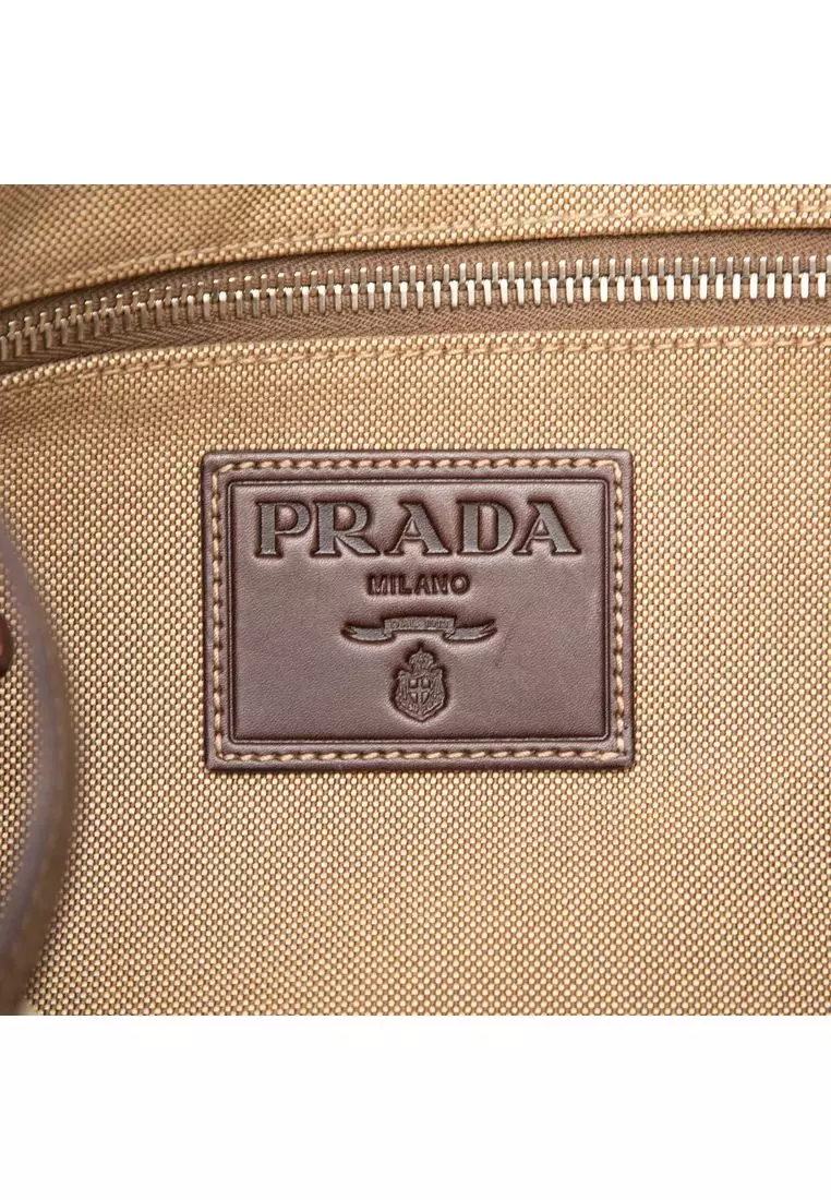 Pre-Loved Prada Canvas Canapa Logo Crossbody