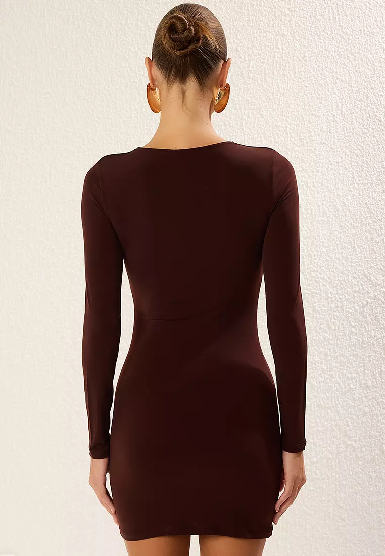 Fitted Knitted Short Elegant Dress