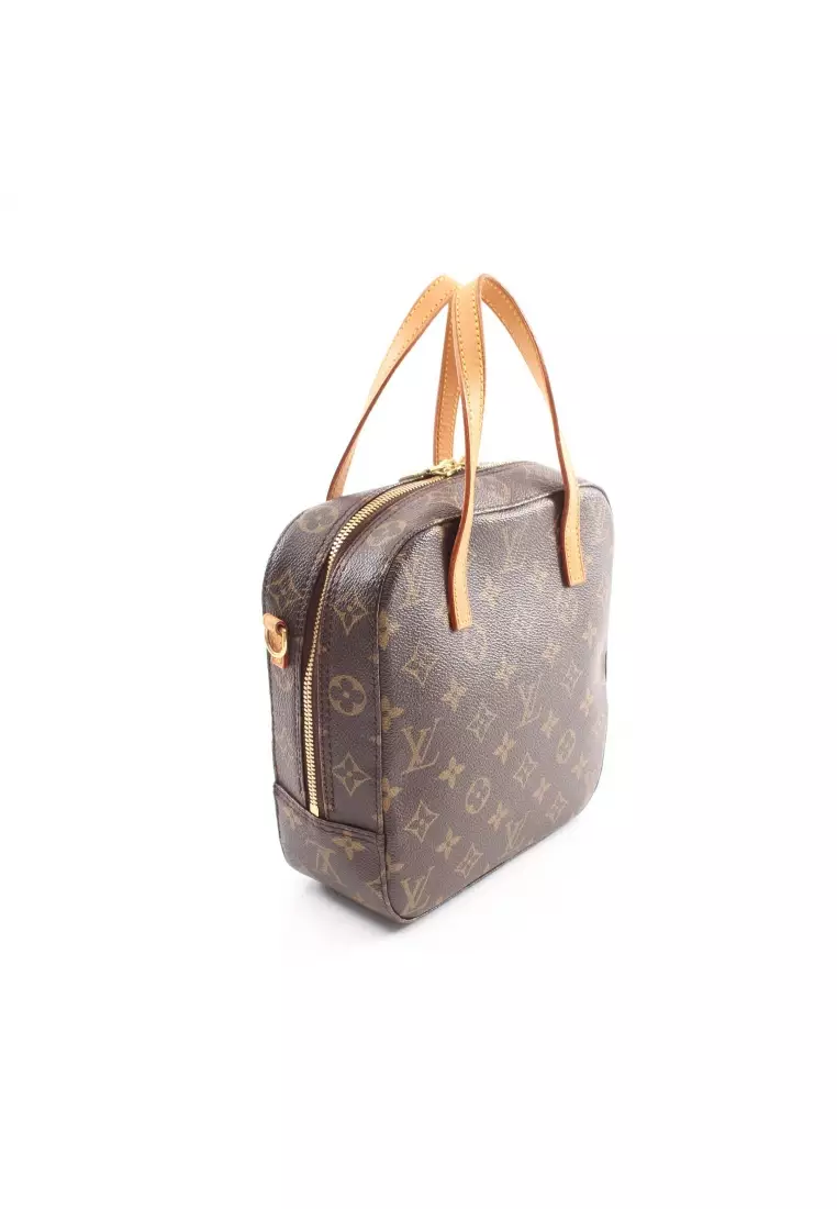 Louis Vuitton Spontini Handbag Monogram Canvas Brown