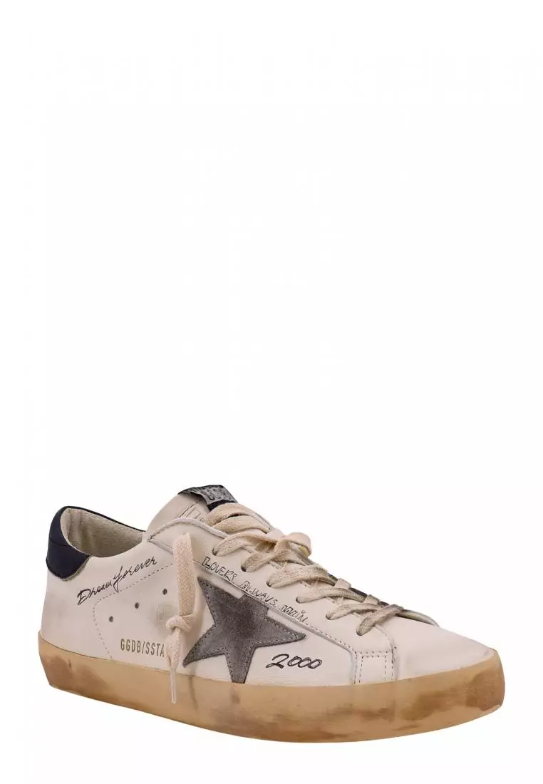 線上選購GOLDEN GOOSE Leather sneakers with used effect - GOLDEN