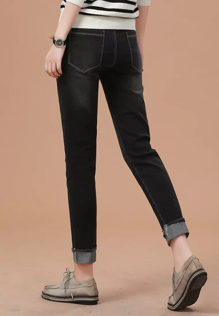Girls black new arrivals high waisted jeans