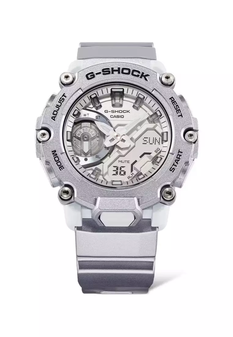 GA-2200 Lineup Forgotten Future Series Men's Watch with Metallic Silver Resin Band - GA-2200FF-8A
