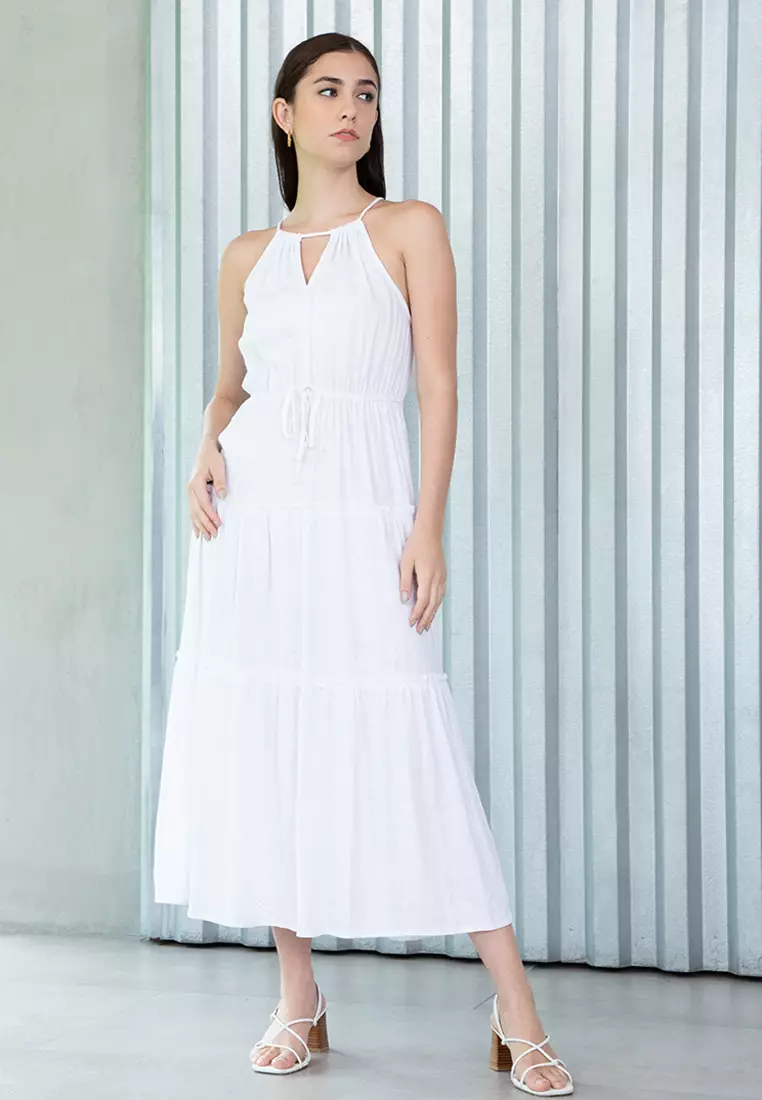 Zalora Studios Linen Blend Halter Dress 2024 Buy Zalora Studios