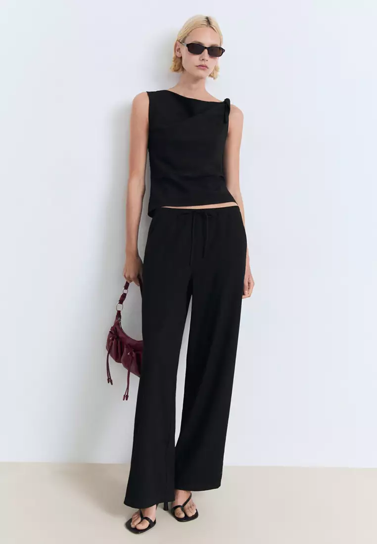 Drawstring Straight Trousers
