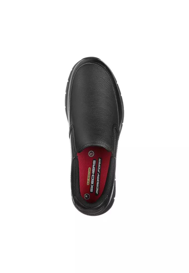 Skechers Men Work Nampa Slip Resistant Shoes - 77157-BLK