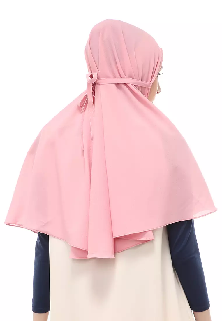 Tamara Jilbab Muslimah Wanita Motif Polos Relaxed Fit - Dusty Pink