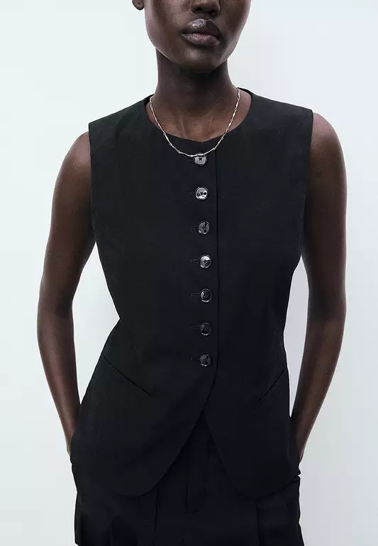 Suit Waistcoat With Buttons