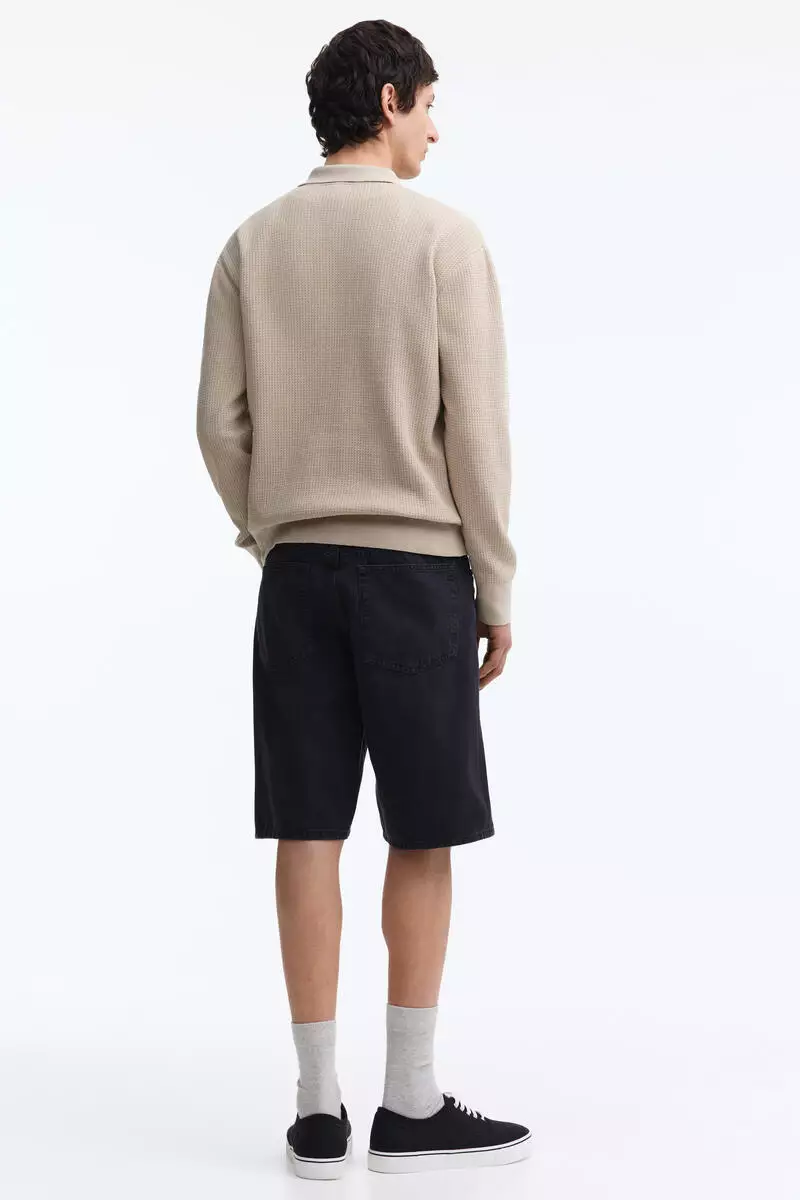 Relaxed denim shorts