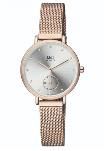 Jual Q Q Q Q Analog Jam Tangan Wanita Strap Rantai Rose Gold Qa97j011y Original Original Zalora Indonesia