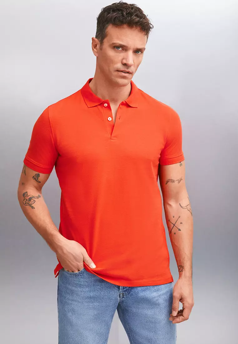 Short Sleeve Regular Fit Polo Collar Shirt
