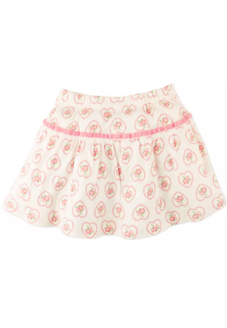 Rosie Printed Pointelle Skort Set with Bows