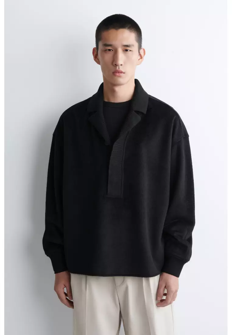 Buy COS PLACKET-DETAIL WOOL-BLEND POLO JUMPER Online | ZALORA Malaysia