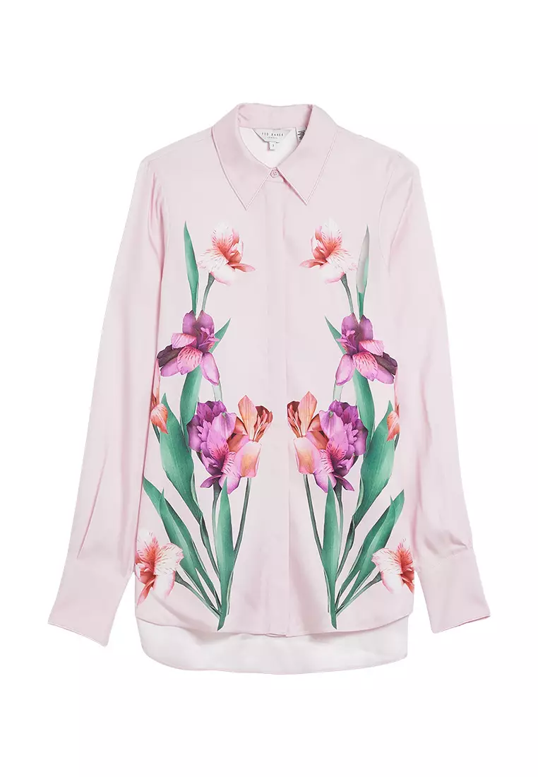 ⭐️美品⭐️TED BAKERのシフォントップス Buy TED BAKER Ted Baker Printed Longline Shirt with Pocket