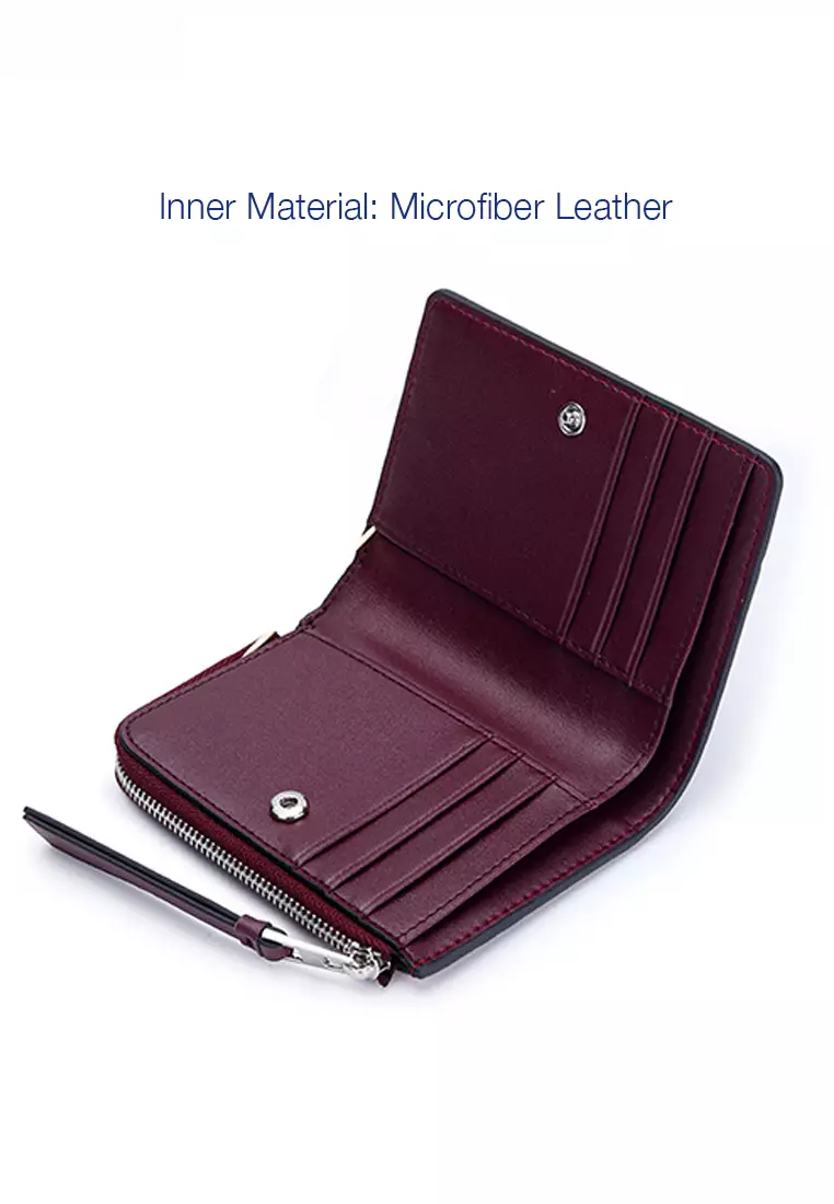 Genuine Leather Color Patching Bifold Wallet JW YT-109