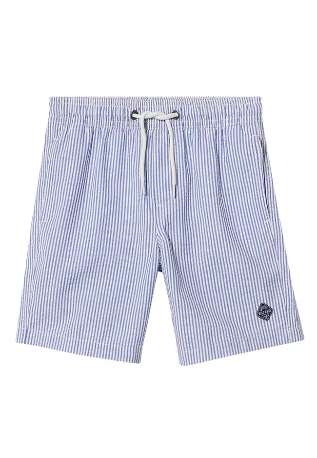 Buy MANGO KIDS Striped Textured Swim Shorts 2025 Online ZALORA