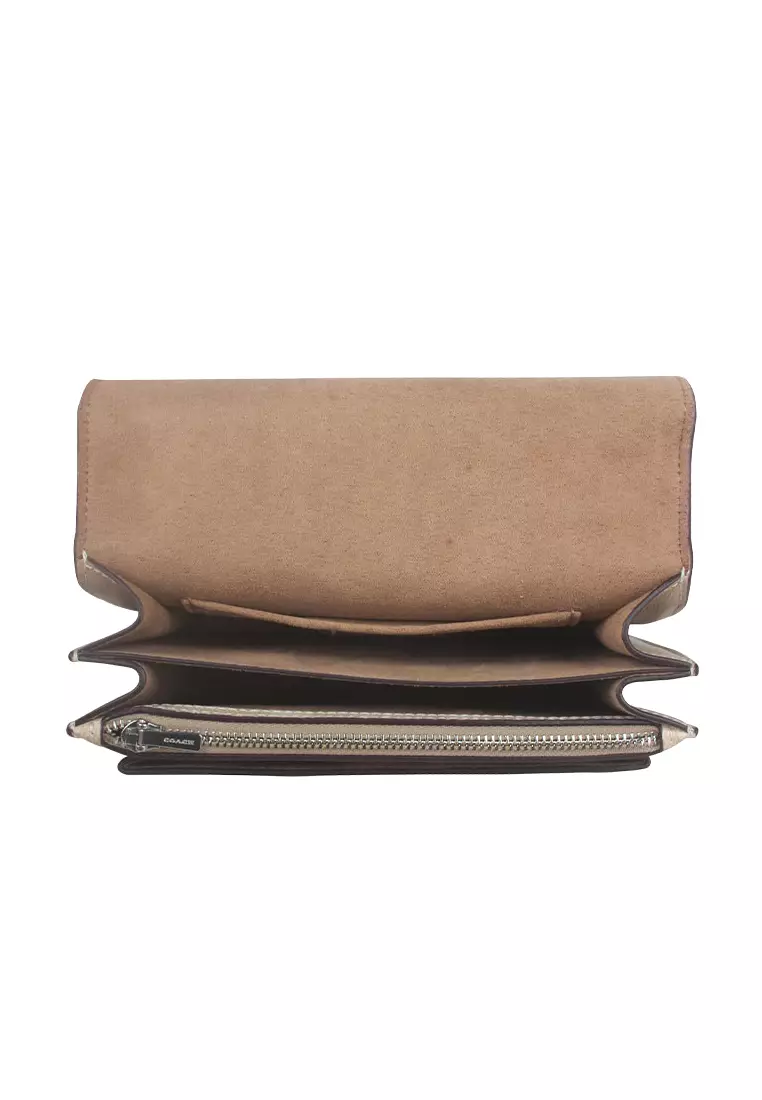 Mini Klare Crossbody Bag In Signature Canvas Sand Taupe CW206