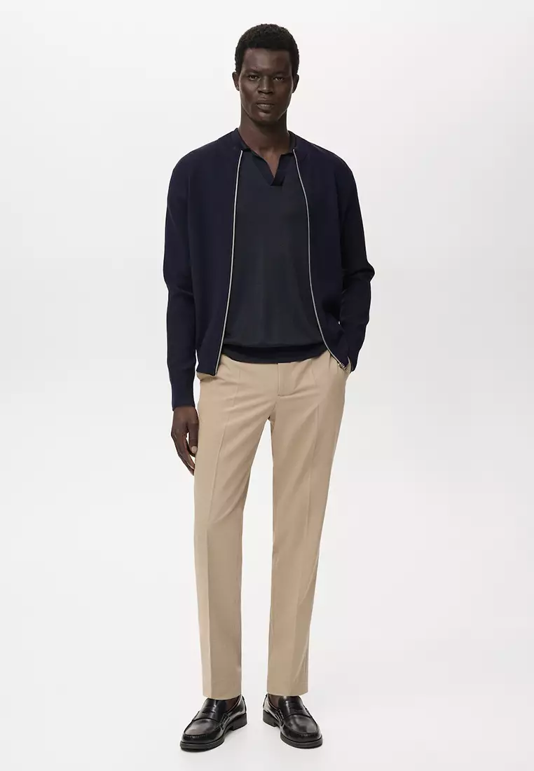 Zipped Knit Cardigan